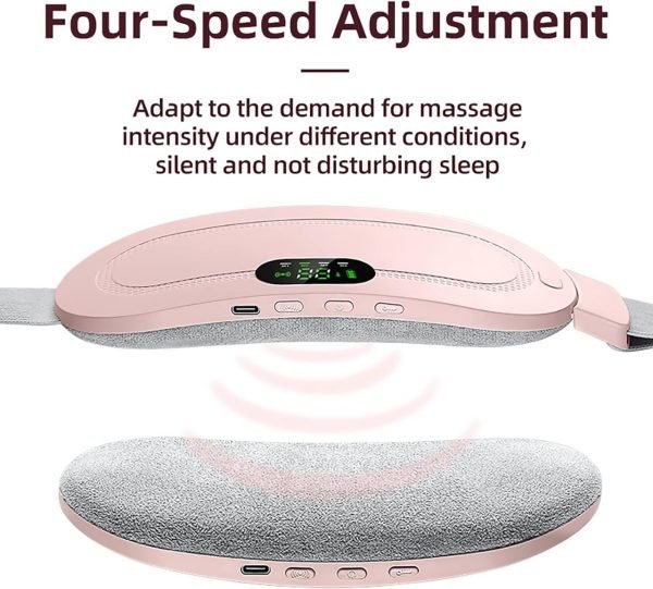 Period Pain Relief Belt | Portable Heating Massager – 3 Heat, 4 Modes