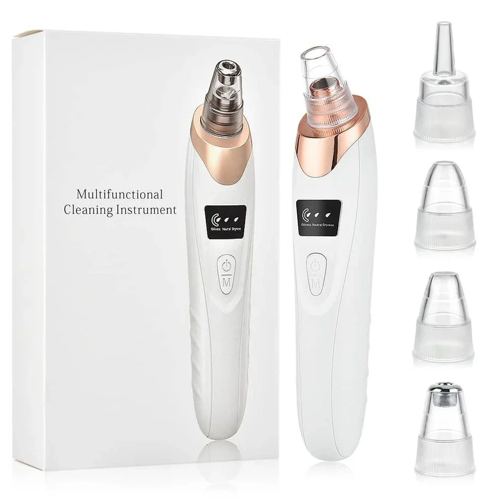 5-in-1 Rechargeable Blackhead Vacuum | Pore Cleaner with 5 Heads