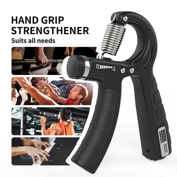 Adjustable Hand Grip Strengthener with Counter – Forearm & Wrist Exerciser for Strength Training