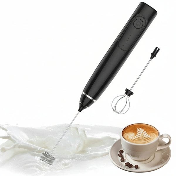 2-in-1 Electric Milk Frother & Egg Whisk – USB Rechargeable Handheld Coffee Beater for Versatile Kitchen Mixing